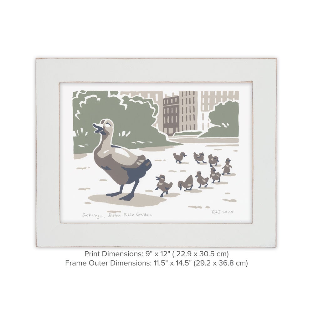 Ducklings Boston Public Garden | Rusty and Ingrid Screen Prints